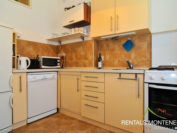 Fully furnished kitchen in two bedroom apartment