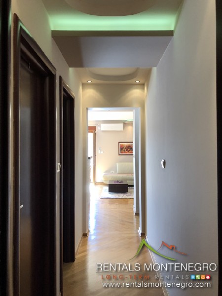 Spacious hallway in two bedroom apartment
